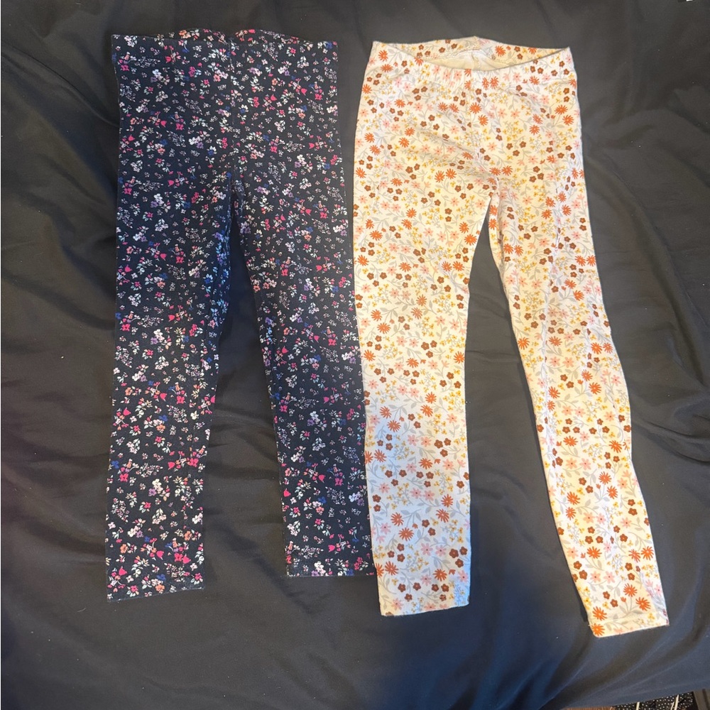 Carter's and Cat and Jack Toddler Girls Floral Leggings Size 5t